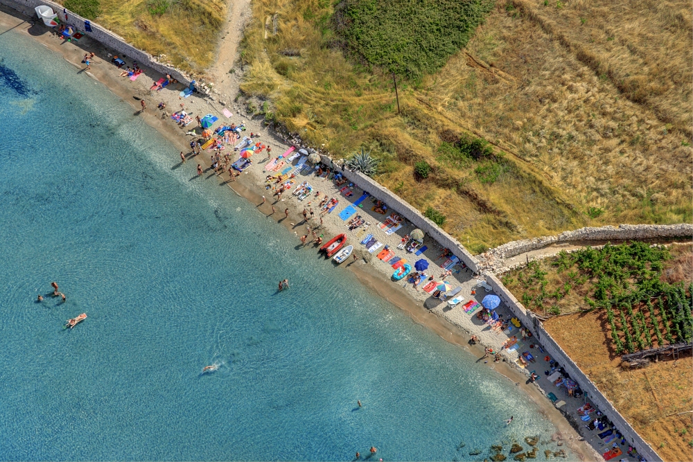 Bilin zal beach in Lumbarda, island Korcula